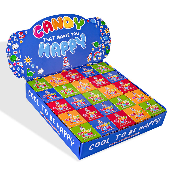Candy Cube Kit "Party", kutijice od 50g gumenih bombona idealne kao pokloni za kraj zabave (25, 50 ili 75 kom)