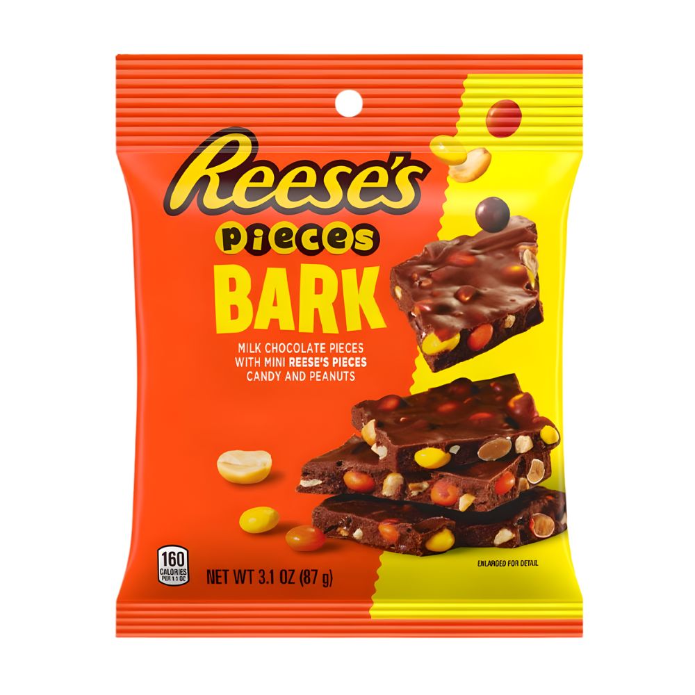 Reese's Pieces Bark, cioccolato al latte con reese's pieces e arachidi da 87g.