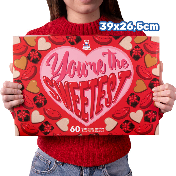 Kutija čokoladica “Ti si najslađi”, box od 600 g sa 60 miješanih čokoladica