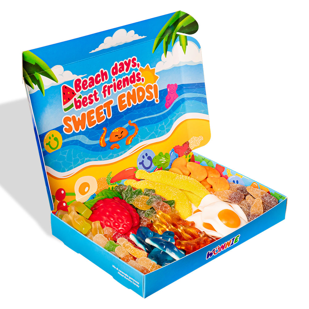 Wunnie Box Summer edition, scatola aperta di caramelle gommose da comporre