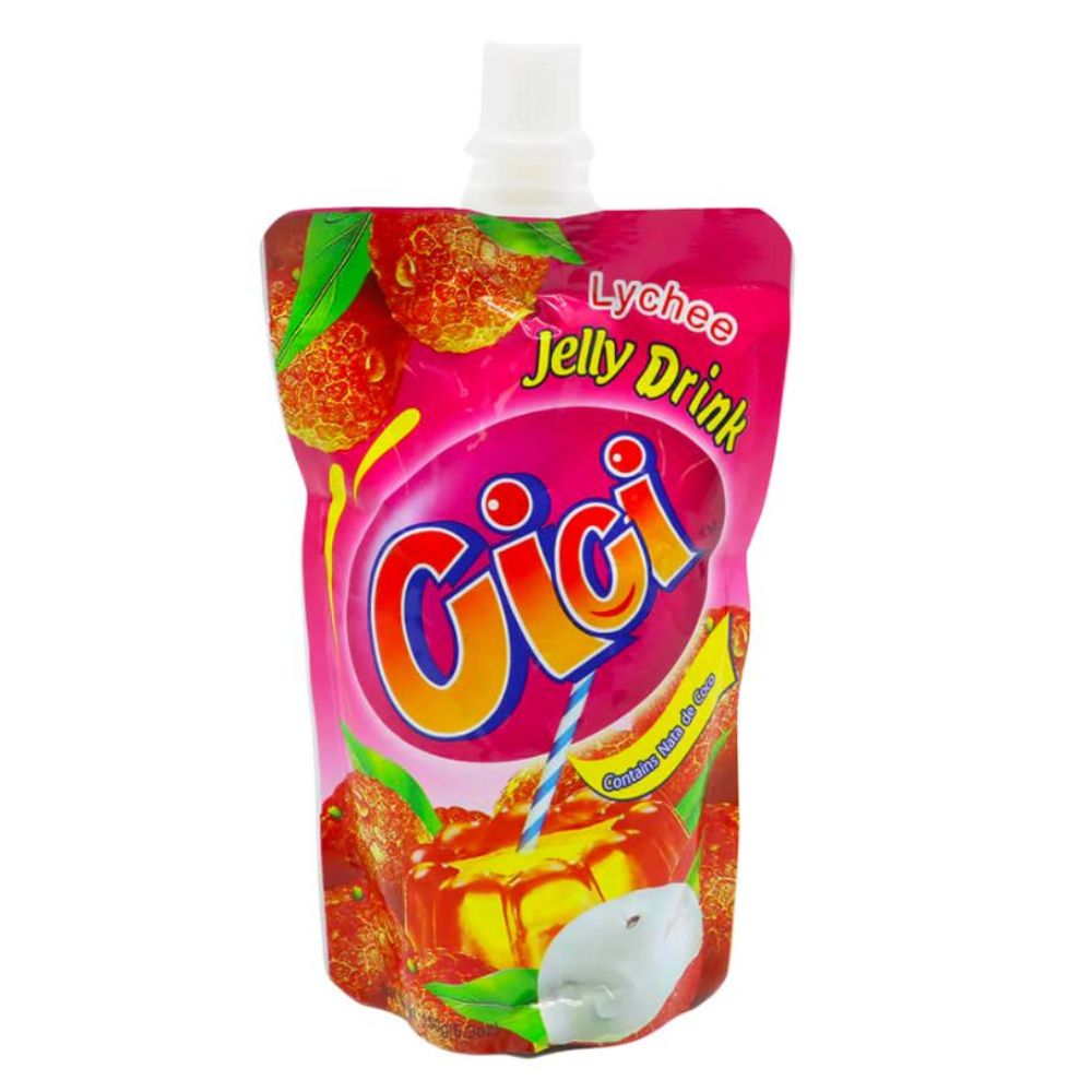 Confezione da 150g di gelatina al litchi Cici Jelly Drink