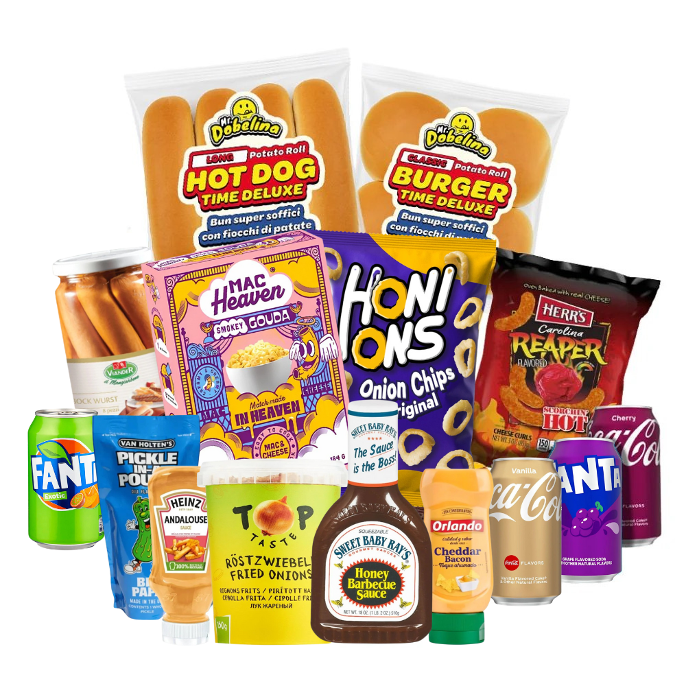 Kit smash per hot dog e hamburger con panini e condimento