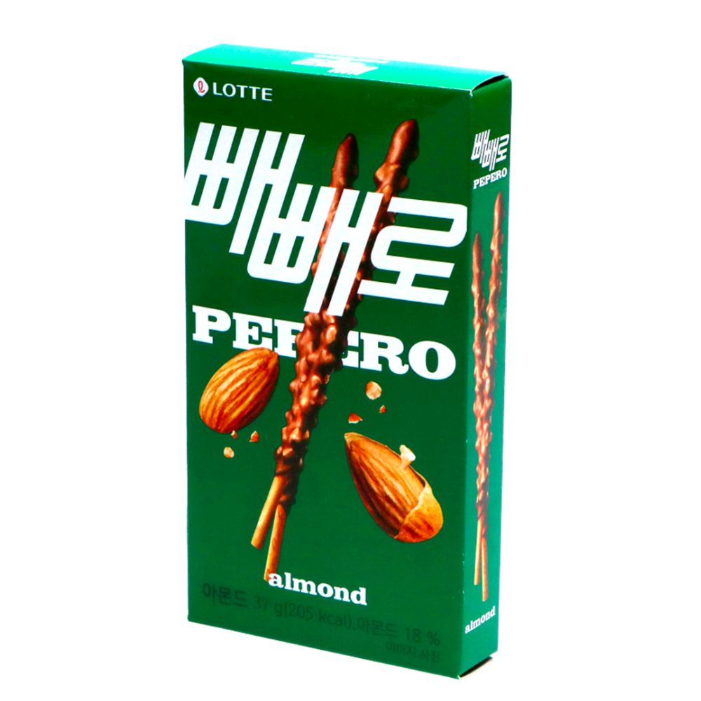 Confezione da 37g di biscotti al cioccolato Lotte Pepero Almond