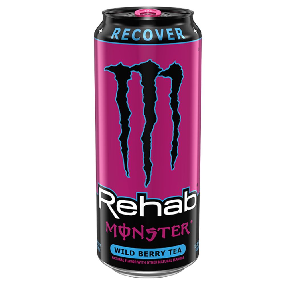 Confezione da 458ml di bevanda energetica al gusto di tè ai frutti rossi Monster Wild berry tea