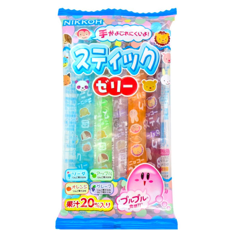 Confezione da 80g di gelatine alla frutta Nikko Jelly straws