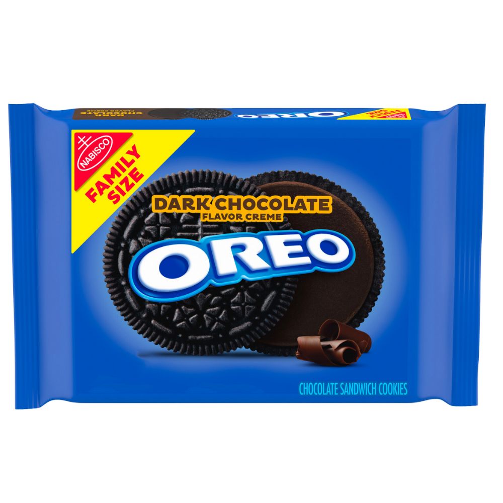 Confezione da 482g di biscotti al cacao ripieni di cioccolato fondente da 482g