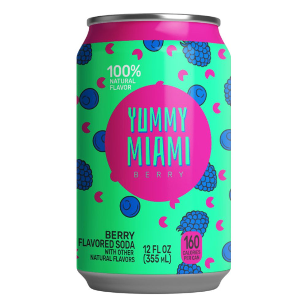 Confezione da 355ml di bevanda ai frutti rossi Yummy Miami
