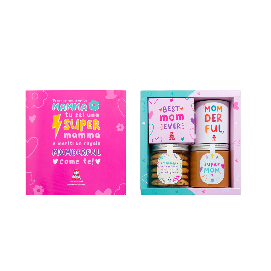 Snack Box - Mom Edition + Poklon za mamu Box + Candy Box - Super Mama Edition od 1kg iznenađenje