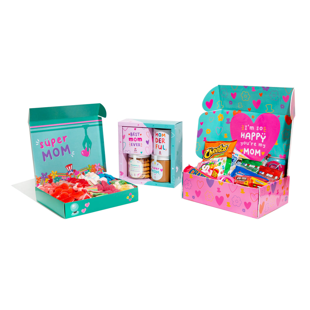 Snack Box - Mom Edition + Poklon za mamu Box + Candy Box - Super Mama Edition od 1kg iznenađenje
