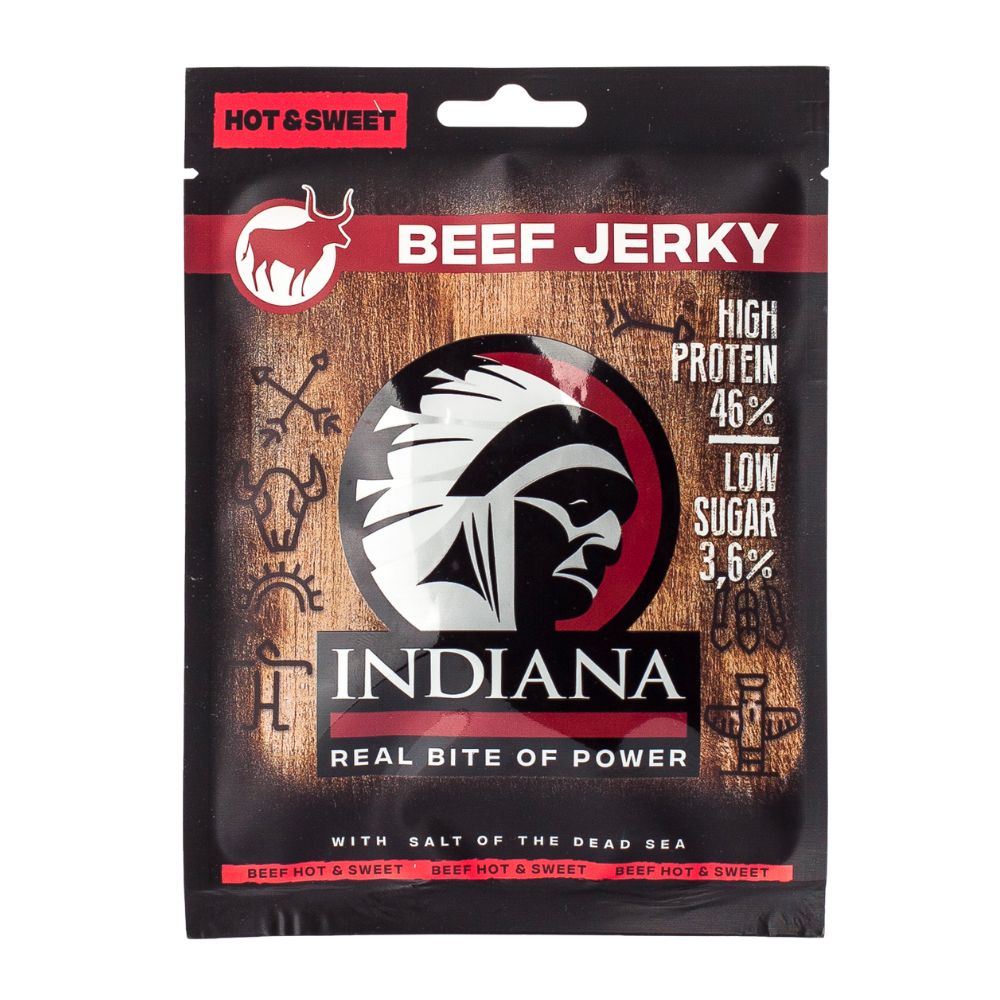 Beef Jerky Indiana Hot&Sweet, suho meso slatko i ljuto od 25g