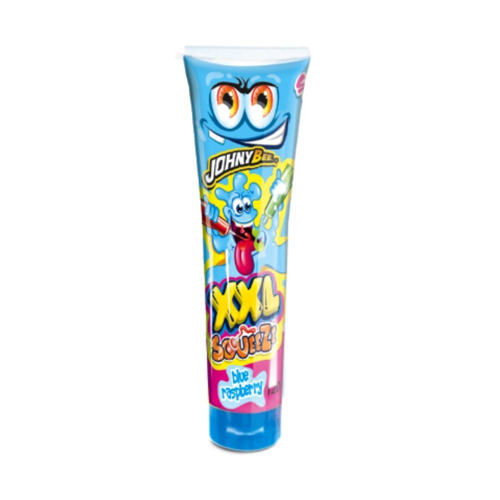 Johny Bee XXL Squeeze Blue Raspberry, gel bombon od borovnice od 120g