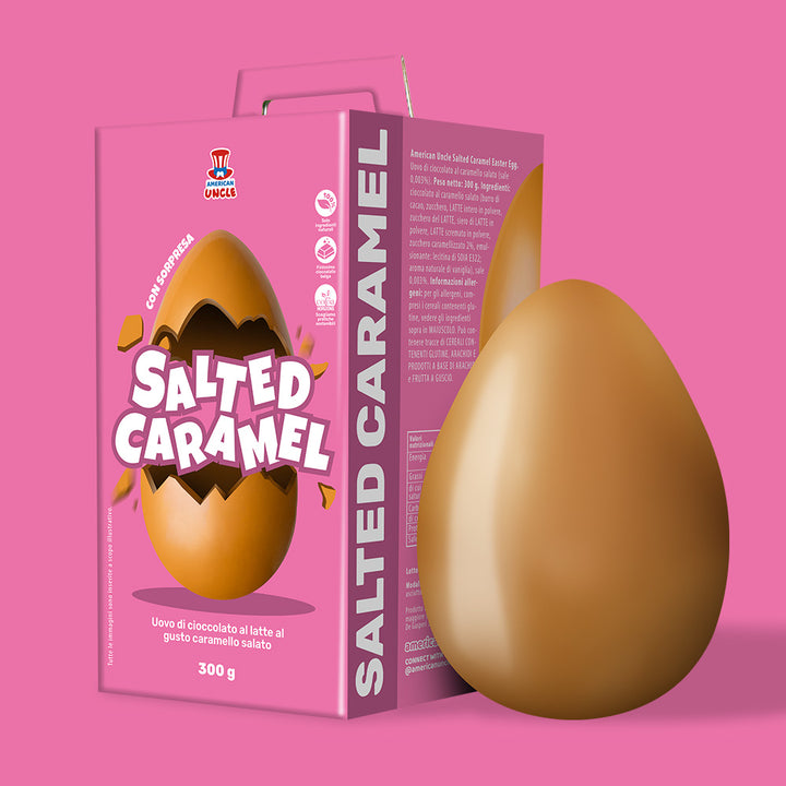 American Uncle Salted Caramel Easter Egg, uskršnje jaje od mliječne čokolade s okusom slane karamele od 300 g 