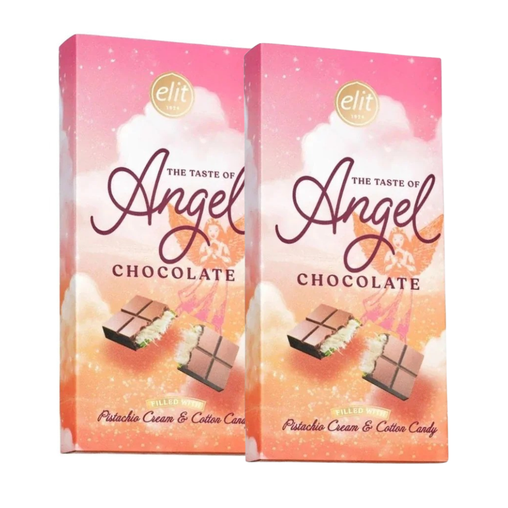 2x Noesis Angel Hair, Ruby čokolada punjena pismaniyeom od nara i kremom od pistacija od 75 g 