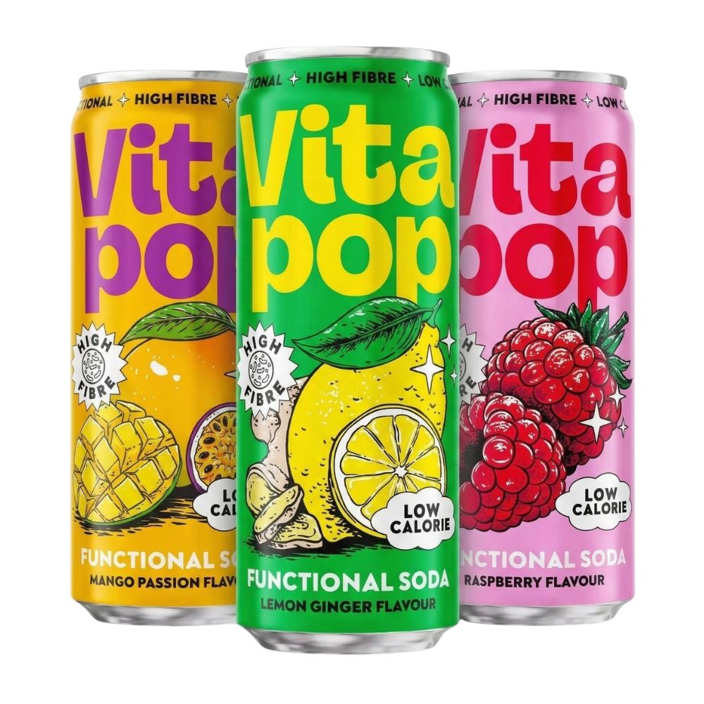 3x VITA POP (Mango Passion, Lemon Ginger, Raspberry), 3 funkcionalna pića od 330ml 