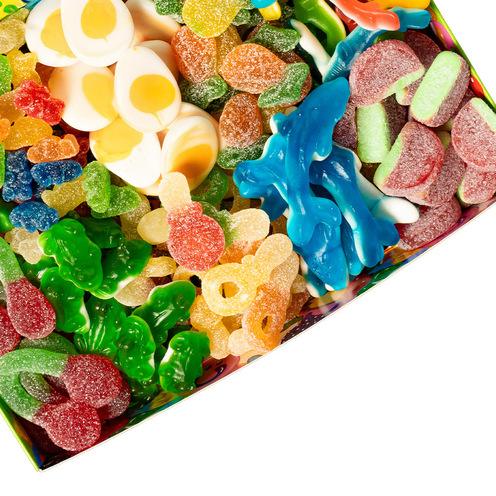 Wunnie box “Sretan Uskrs”, Candy box za sastavljanje s vašim omiljenim gumenim bombonima - 1 kg 