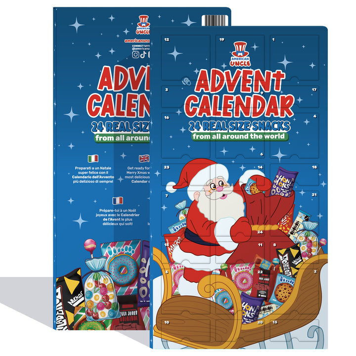 Kalendar adventa XXL, kutija od 24 snack slatkih i slanih iznenađenja u stvarnoj veličini 