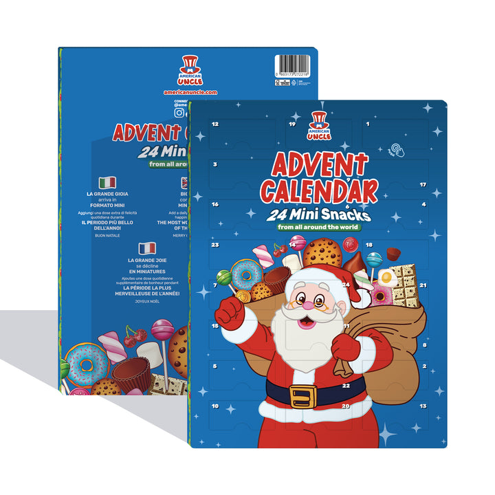 Kalendar adventskih minijatura, kutija s 24 snack slatka iznenađenja u mini formatu 