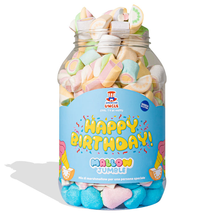 Mallow Jumble “Sretan rođendan”, staklenka marshmallow koju možeš sastaviti s tvojim omiljenim okusima 
