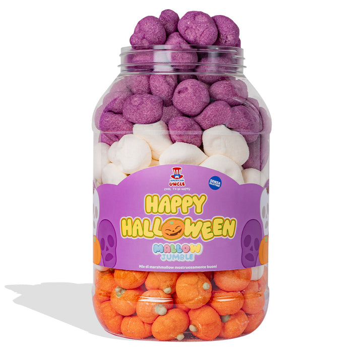 Mallow Jumble "Sretan Halloween", staklenka marshmallow koju možeš napuniti svojim omiljenim okusima 