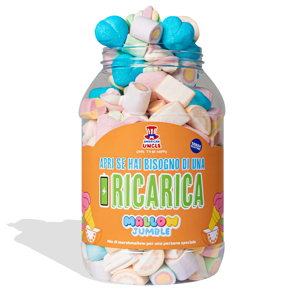 Mallow Jumble "Otvori ako ti treba punjenje", staklenka marshmallow za sastavljanje s tvojim omiljenim okusima 