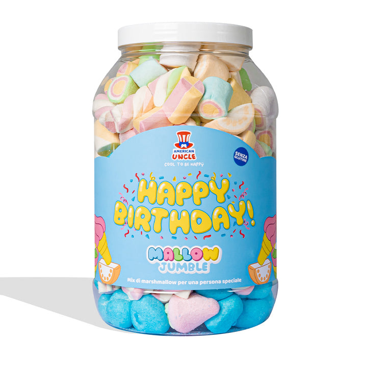 Mallow Jumble “Sretan rođendan”, staklenka marshmallow koju možeš sastaviti s tvojim omiljenim okusima 