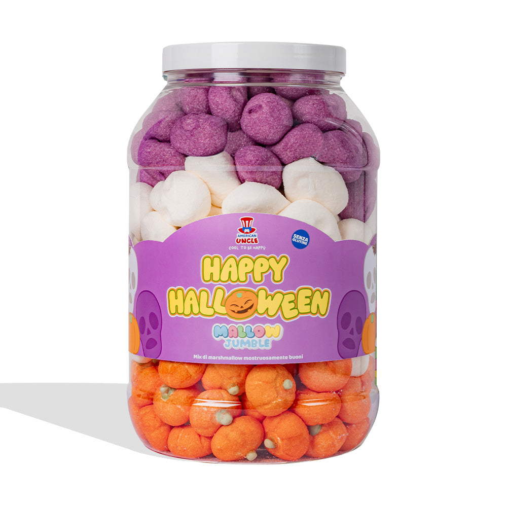 Mallow Jumble "Sretan Halloween", staklenka marshmallow koju možeš napuniti svojim omiljenim okusima 