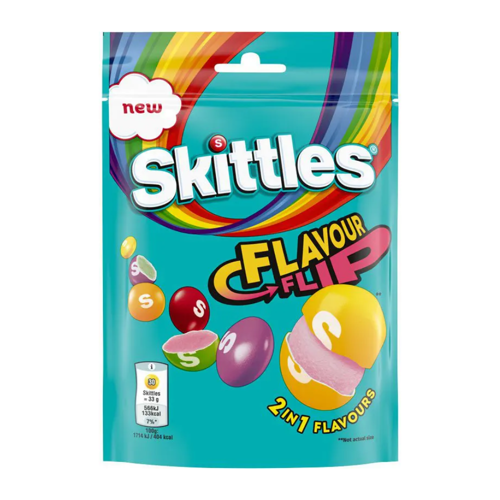 Skittles Flavour Flip, bomboni s dvostrukim voćnim okusom od 136 g 