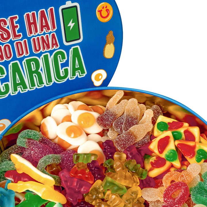 Wunnie Bucket "Otvori ako ti treba punjenje", limenka gumenih bombona koju možeš napuniti svojim omiljenim okusima - 3 kg 