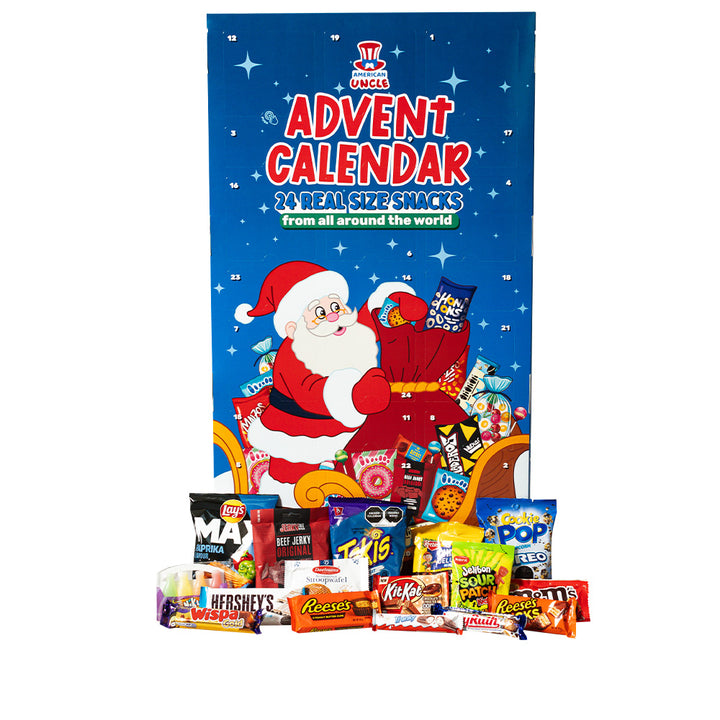 Kalendar adventa XXL, kutija od 24 snack slatkih i slanih iznenađenja u stvarnoj veličini 