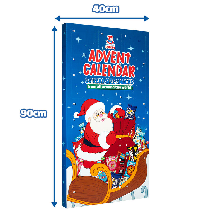 Kalendar adventa XXL, kutija od 24 snack slatkih i slanih iznenađenja u stvarnoj veličini 