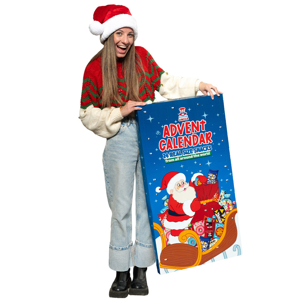 Kalendar adventa XXL, kutija od 24 snack slatkih i slanih iznenađenja u stvarnoj veličini 