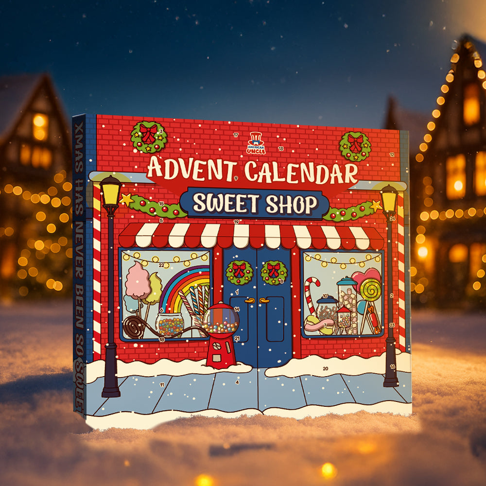 Calendario Sweet Shop in ambiente natalizio