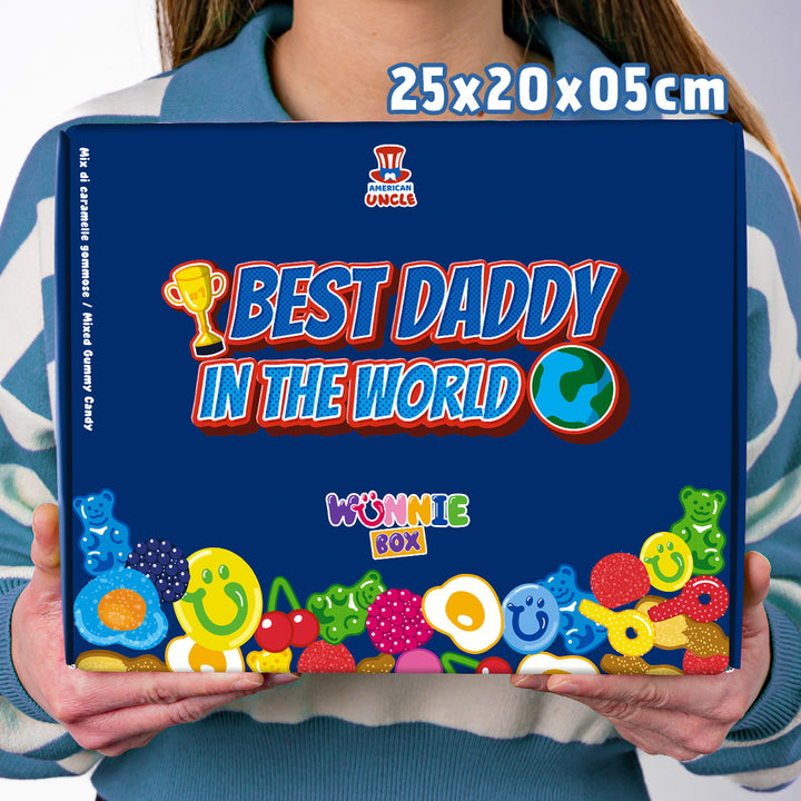 Wunnie box “Najbolji tata”, Candy box za sastaviti s tatinim omiljenim gumastim bombonima - 1 kg 