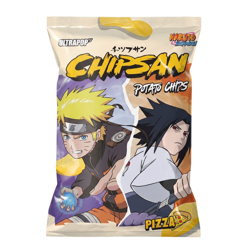 Chipsan Potato Chips Naruto vs Sasuke, patatine al gusto di  pizza da 110g