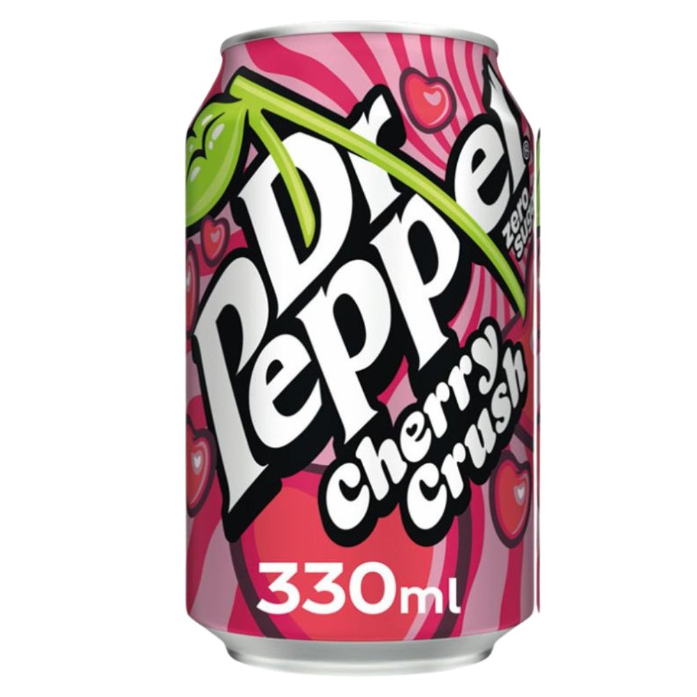 Dr Pepper Zero Cherry Crush, gazirano bezalkoholno piće bez šećera s okusom višnje od 330 ml 