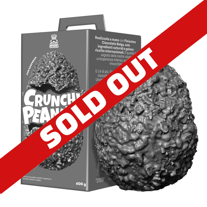 AU Crunchy Peanuts Uskrsno jaje, mliječna čokolada prekrivena slanim prženim kikirikijem od 600g 