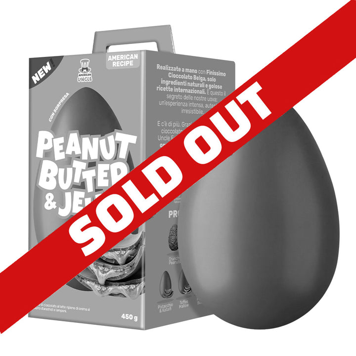 AU Uskršnje jaje od maslaca od kikirikija i želea, mliječna čokolada punjena kremom od maslaca od kikirikija i malina, 450 g 