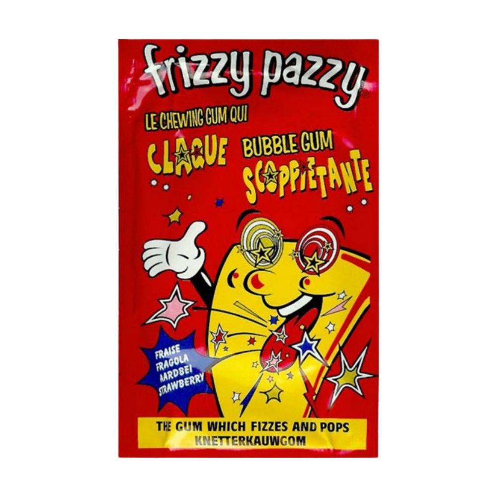Frizzy Pazzy Bubble Gum, pucketava granula gume od jagode od 7g 