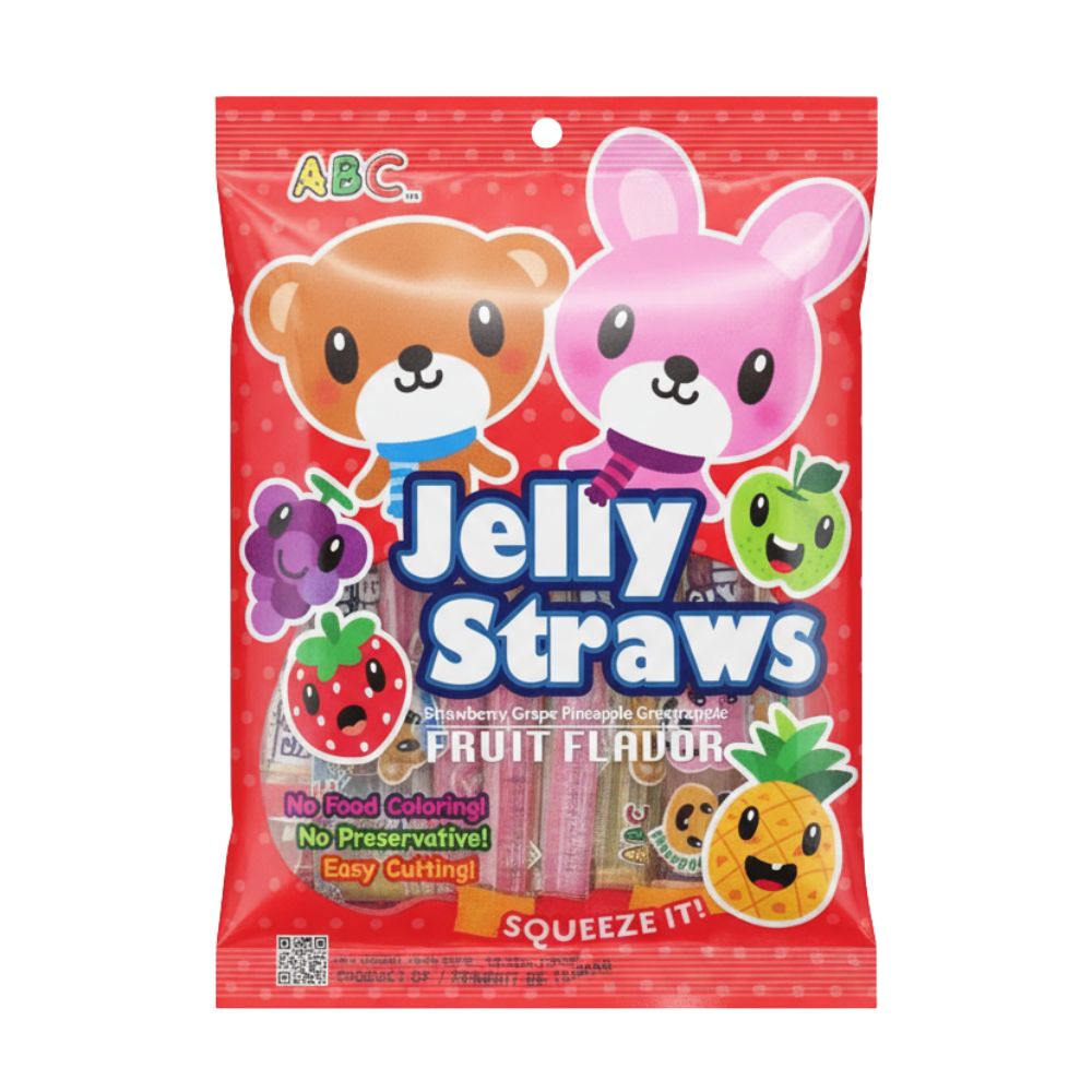 Jelly Straws Fruit Flavor Squeeze 300g