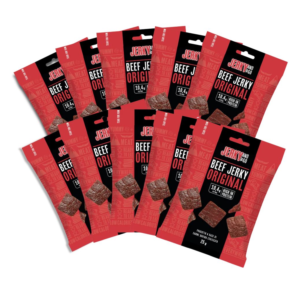 Jerky And Go Beef Jerky Original, snack sušeno i dimljeno goveđe meso od 25g (Pakiranje od 10) 