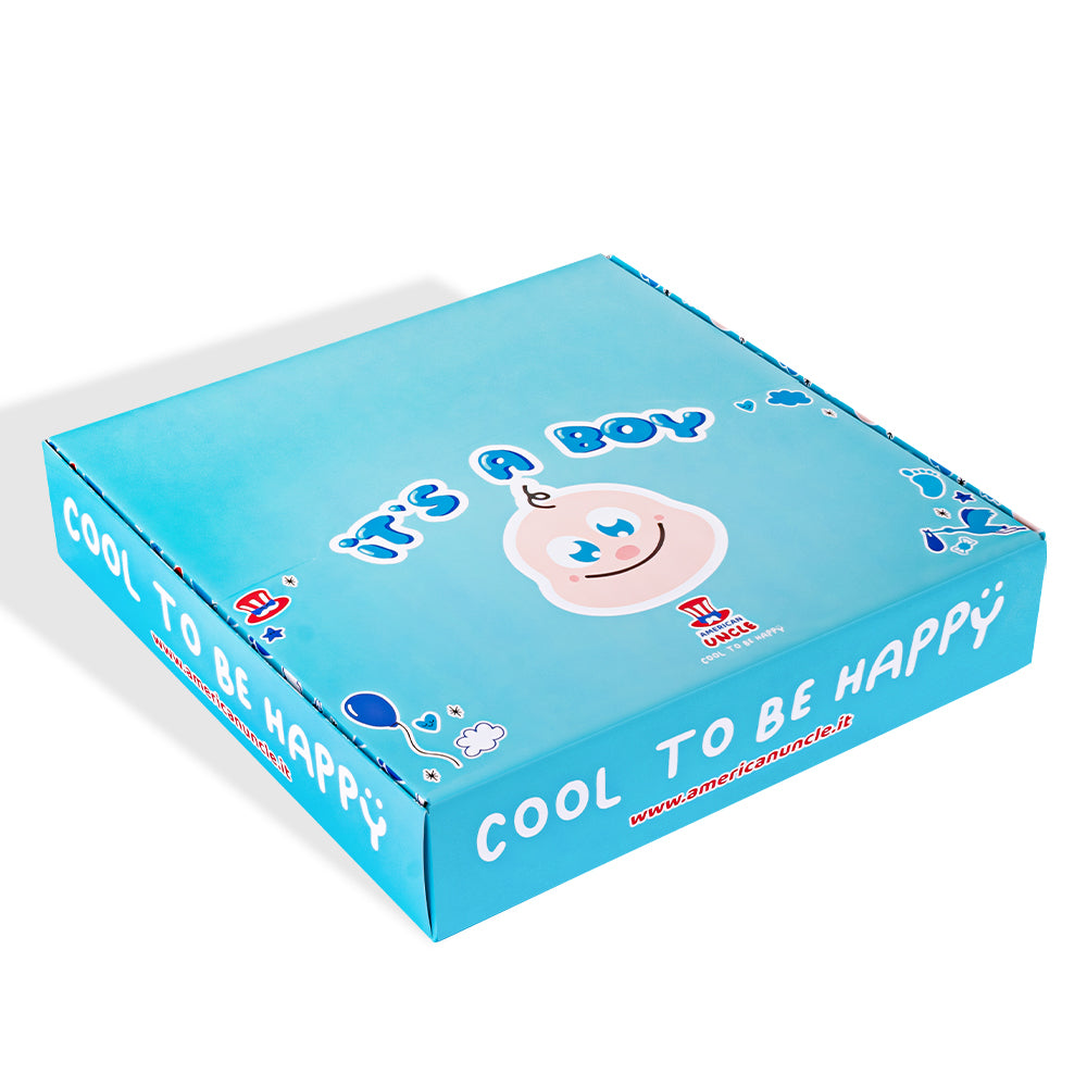 Candy Cube Kit “It’s a boy”, kutijice gumenih bombona od 50g idealne za baby shower ili rođenje (25, 50 ili 75 kom) 