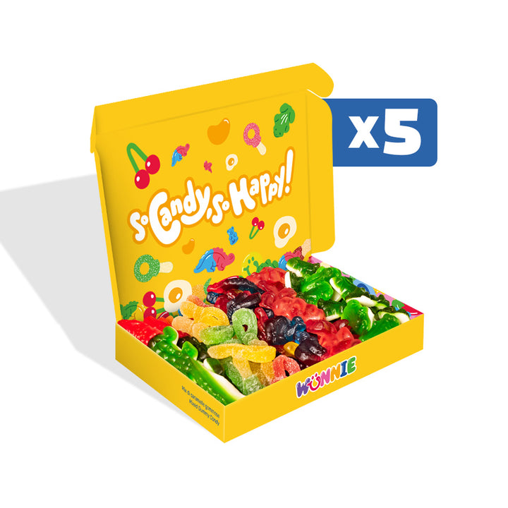 Wunnie box "So Candy, So Happy", 5 kutija gumenih bombona u raznim okusima od 480g 
