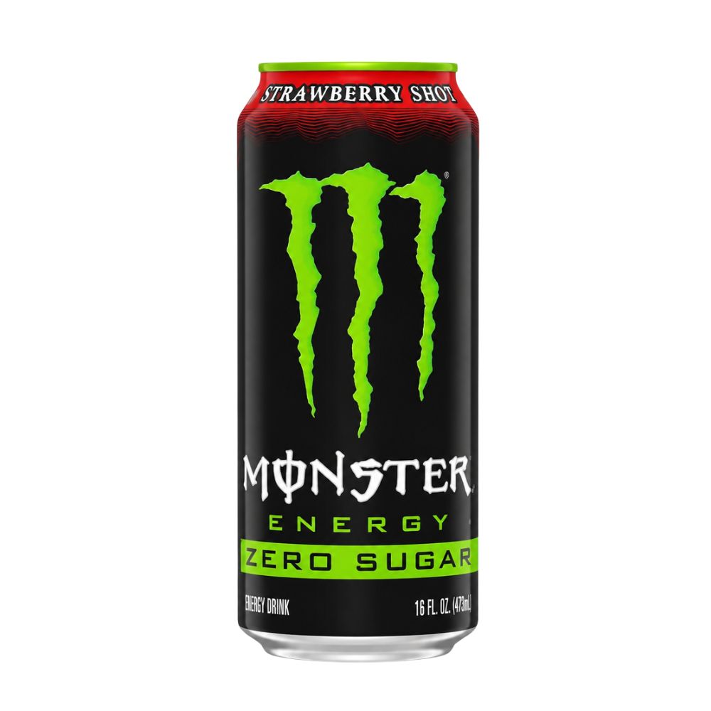 Monster Energy Strawberry Shot Zero Sugar, energetski napitak okusa jagode od 473 ml 