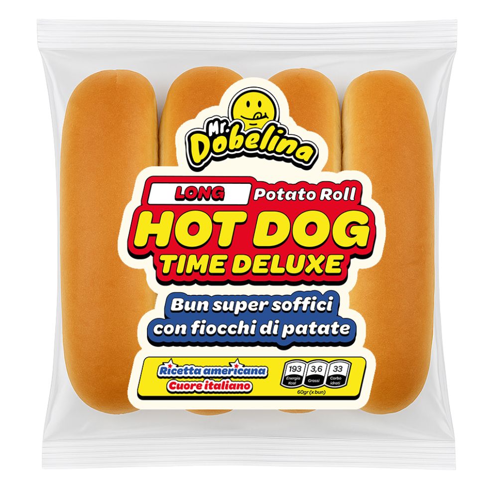 Hot Dog Potato Roll, 4 peciva od krumpira za hot dog od 60g 