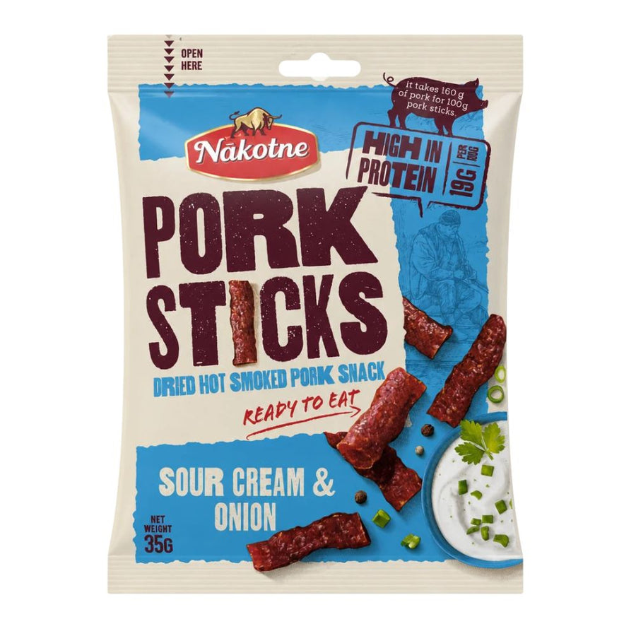 PORK Sticks Sour Cream & Onion - snack di maiale 35g