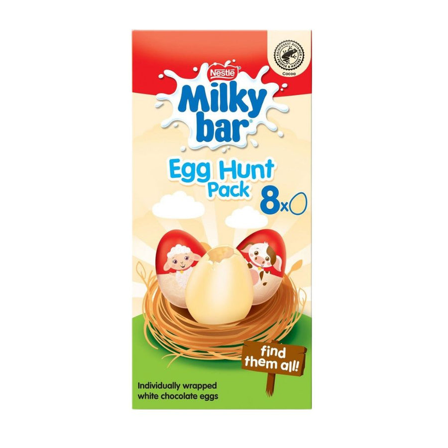 Nestle Milkybar Egg Hunt Pack, uova di cioccolato bianco da 120g