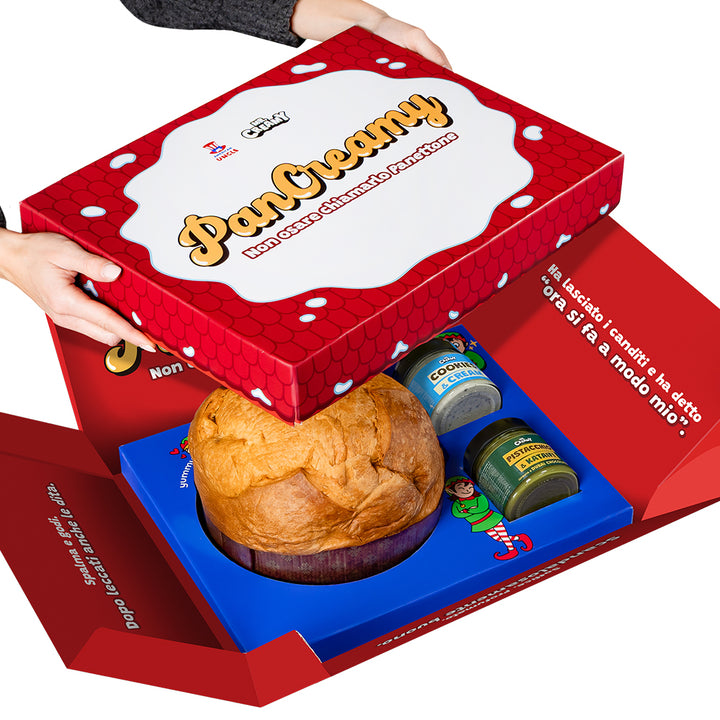 PanCreamy, tradicionalni panettone od 900g + 2 namaza Mr. Creamy (ukusi po izboru) 