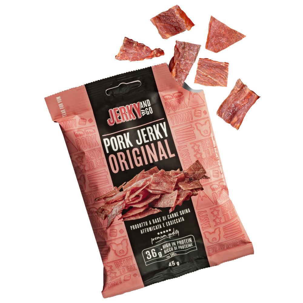 Jerky and Go Pork Jerky Original, sušeno svinjsko meso od 45g 