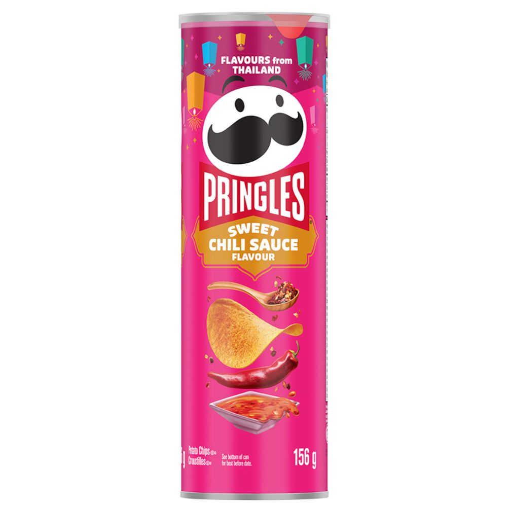Pringles Sweet Chili Sauce, patatine al gusto di salsa piccante dolce da 156g