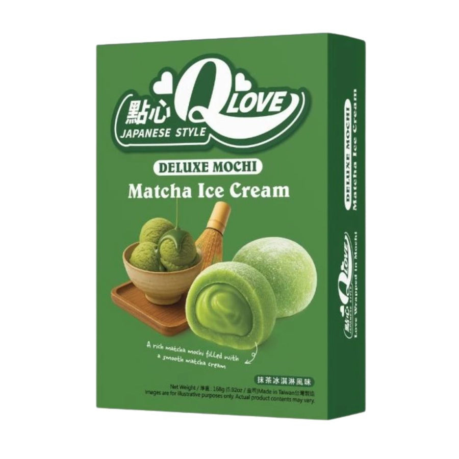 QLove Deluxe Matcha Ice Cream Mochi, mochi al gusto di matcha da 168g